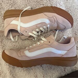 Vans Women's Blush and White Sneakers
